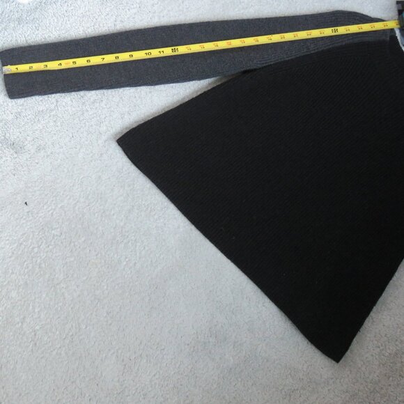 Eileen Fisher XXS 2 Tone Gray Color Block Oversized Fine Merino Wool Sweater - Picture 7 of 15